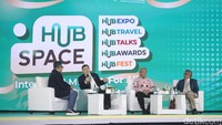 Hub Talks bertajuk Future Ready Aviation Professionals, Strategies for Achieving Indonesia Emas 2045 digelar di JIExpo Kemayoran, Jakarta Pusat, Sabtu (7/9/2024). Regional Director International Civil Aviation Organization of the Asia and Pacific (ICAO APAC) Office, Tao Ma, menyebut, secara keseluruhan, capaian itu di atas rata-rata.