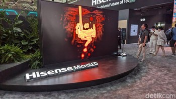 Termasuk TV microLED raksasa dari Hisense yang ukurannya 163 inch! Foto: Virgina Maulita Putri/detikINET