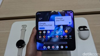 Ada juga ponsel layar lipat Pixel 9 Pro Fold dan perangkat wearable seperti Pixel Buds Pro 2 dan Pixel Watch 3. Foto: Virgina Maulita Putri/detikINET