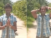 Pemuda India Bikin Konten Gigit Ular Kobra Berujung Kematian