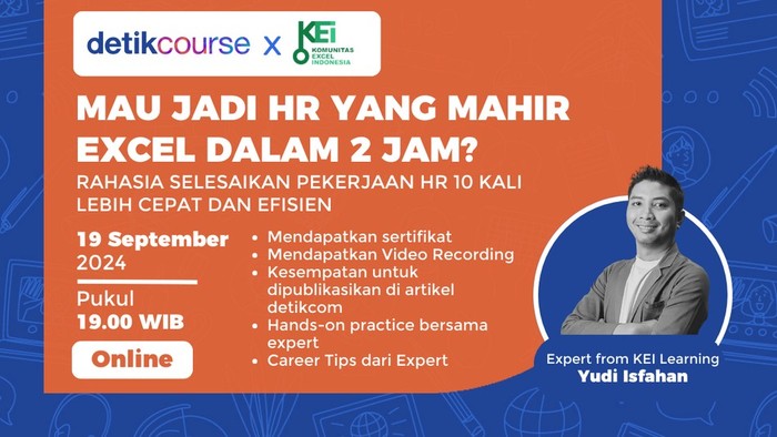 Mahir HR Excell dalam 2 Jam dari detikCourse