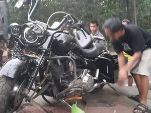 Ruri Repvblik Kecelakaan Saat Naik Moge di Ciamis