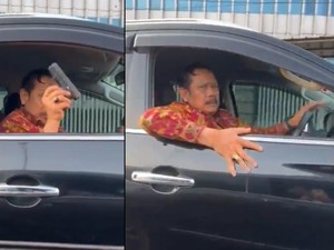 Sopir Pajero Bikin Ulah Lagi, Kini Pamer Pistol Usai Senggol Mobil Lain