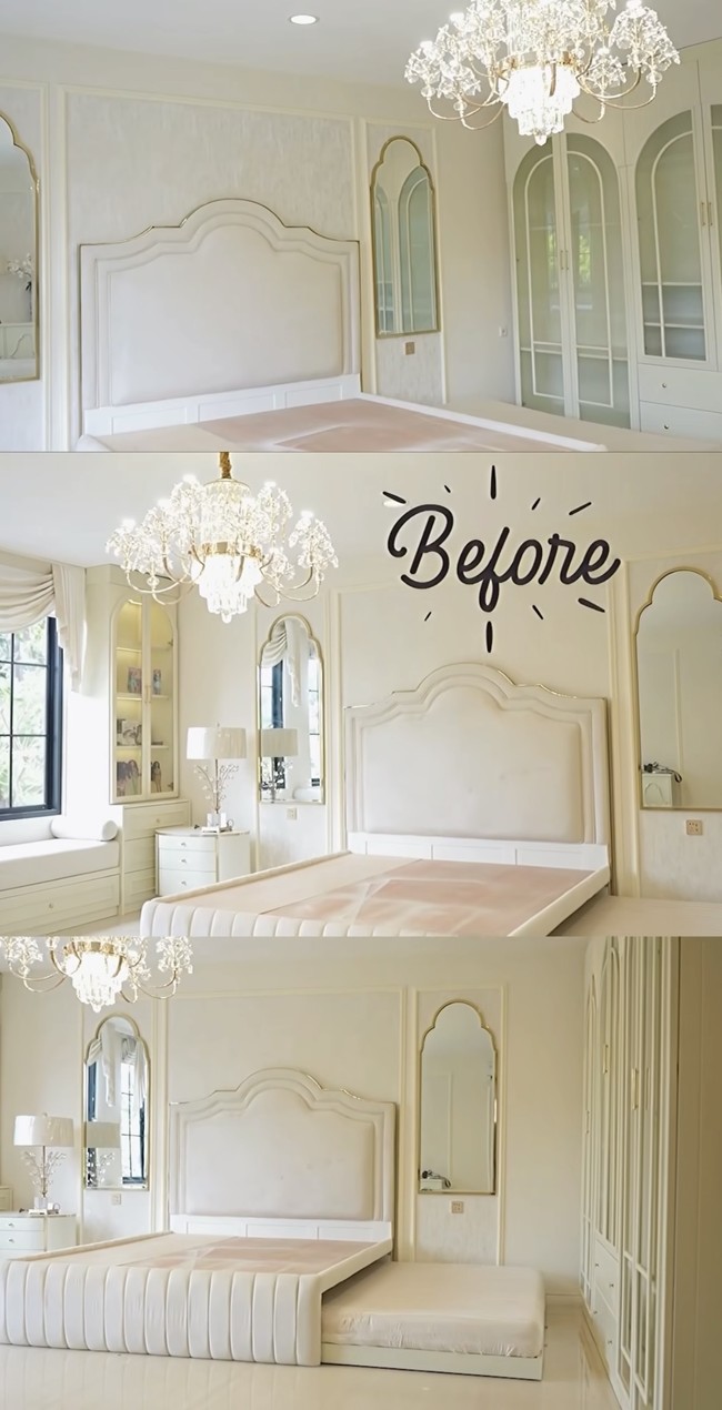 Saudara kembar beauty vlogger Tasya Farasya, Tasyi Athasyia, baru saja membagikan penampakan kamar tidur utama di rumah barunya. Ia memperlihatkan foto sebelum dan setelah kamar tersebut ditata rapi olehnya. Foto: Instagram/@tasyiiathasyia