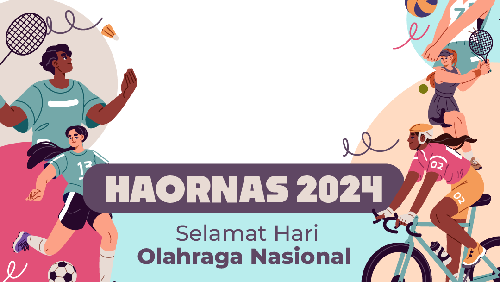 Twibbon Hari Olahraga Nasional atau Haornas 2024.