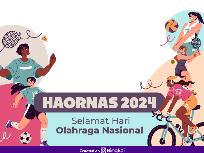 Twibbon Hari Olahraga Nasional atau Haornas 2024.