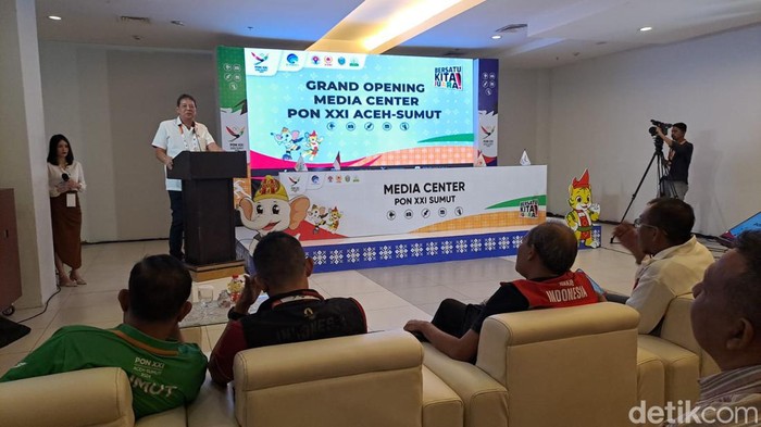 Grand Opening pembukaan media center PON di Medan (Kartika Sari/detikcom)