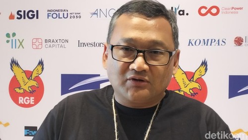 Ketua Komite Tetap Energi Terbarukan Kadin Indonesia Jaya Wahono di kegiatan Impact Investment Day di Labuan Bajo, Manggarai Barat, NTT, Minggu (8/9/2024).