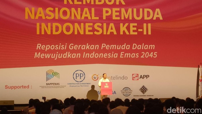 Rahayu Saraswati saat menghadiri acara Rembuk Pemuda Indonesia ke-II. (Dwi R/detikcom)
