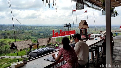 Suasana Jatiluwih Resto, Desa Jatiluwih, Kecamatan Penebel, Tabanan, Sabtu (31/8/2024). (Ahmad Firizqi Irwan)