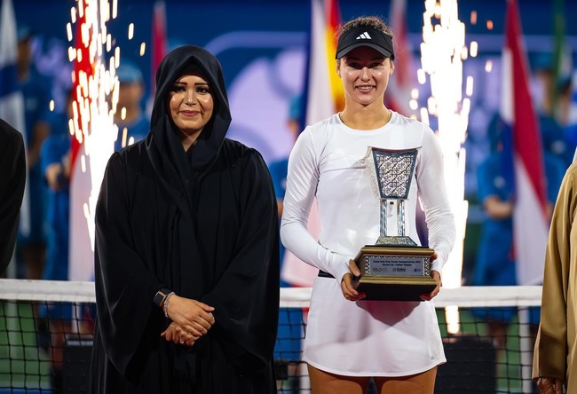Anna Kalinskaya adalah pemain tenis asal Rusia. Wanita 25 tahun tersebut terlihat menonton kekasihnya saat berlaga di US Open.  Foto: Instagram Anna Kalinskaya