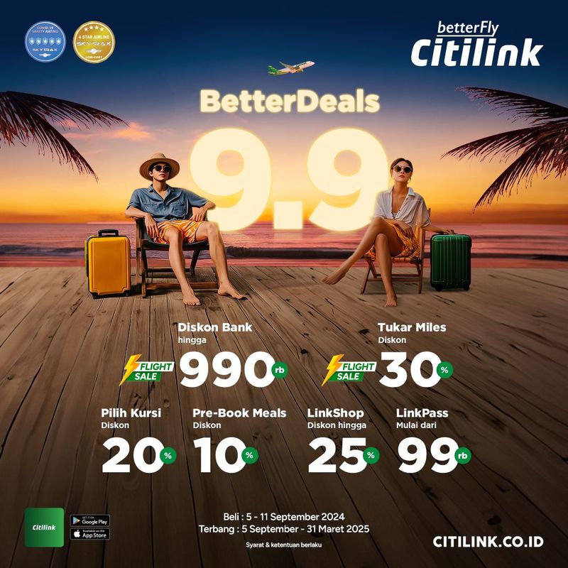 Diskon tiket pesawat Citilink di pesta belanja 9.9