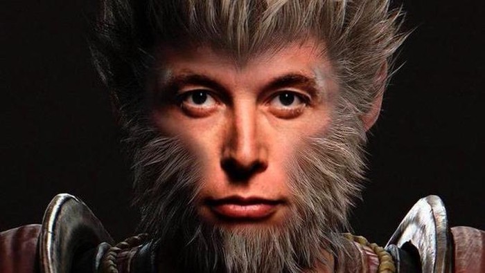 Foto Editan Elon Musk Jadi Kera Sakti Sun Wu Kong