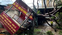 Topan tersebut mendarat pada hari Sabtu di pantai timur laut Vietnam, rumah bagi operasi manufaktur besar perusahaan domestik dan asing, dan diturunkan menjadi depresi tropis pada hari Minggu oleh badan meteorologi. Badai tersebut memutus aliran listrik ke jutaan rumah tangga dan perusahaan, membanjiri jalan raya, mengganggu jaringan telekomunikasi, merobohkan jembatan berukuran sedang dan ribuan pohon, serta menghentikan aktivitas ekonomi di banyak pusat industri. REUTERS/Thinh Nguyen