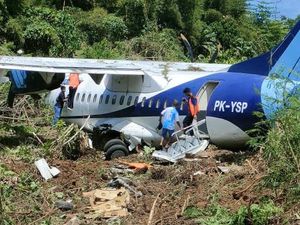 Kondisi Pesawat Trigana Air yang Tergelincir di Papua