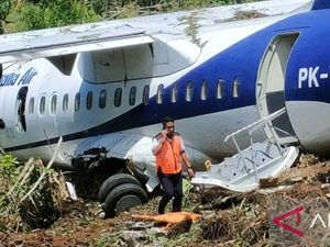 Kondisi Trigana Air Seusai Tergelincir di Bandara Kamanap Papua