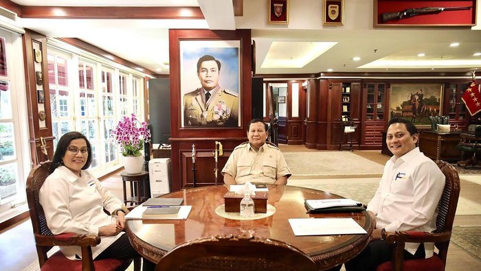 Menkeu Sri Mulyani temui Prabowo Subianto