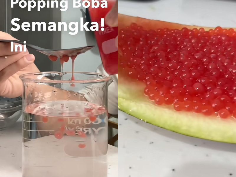 Popping boba semangka viral di TikTok