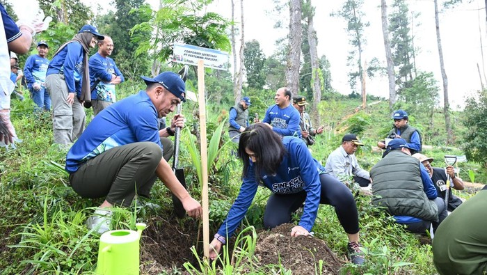 PT Pertamina (Persero) tanam 200 pohon di Desa Besakih yang terletak di kaki Gunung Agung Bali.