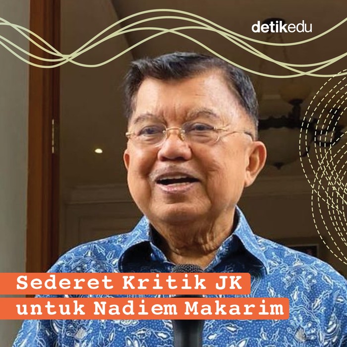 Sederet Kritik JK ke Mendikbud Nadiem Makarim