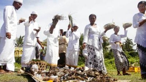 Tradisi ngaben bikul di Bali. (Dok. Kemendikbud)