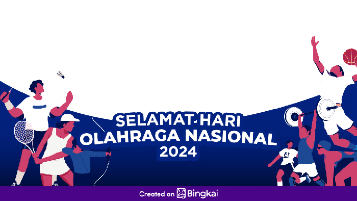 Twibbon Hari Olahraga Nasional 2024.
