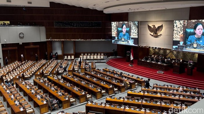 DPR RI menggelar rapat paripurna masa persidangan I tahun sidang 2024-2025. (Firda/detikcom)