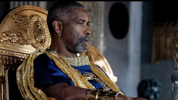 Penampilan Denzel Washington di Gladiator 2.