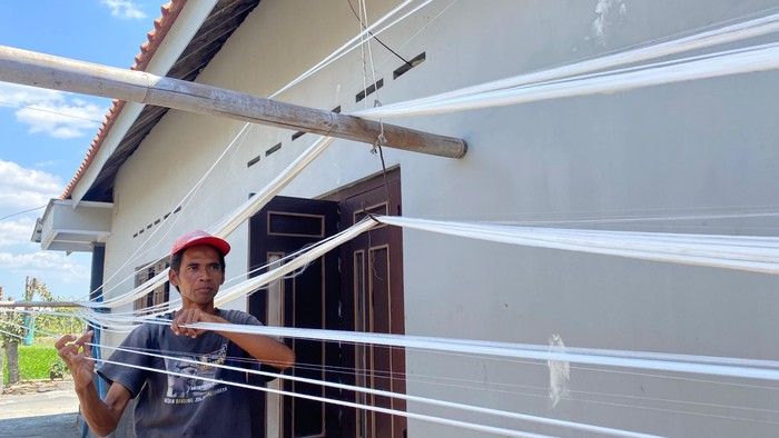 Industri pemintalan benang di Klaten.