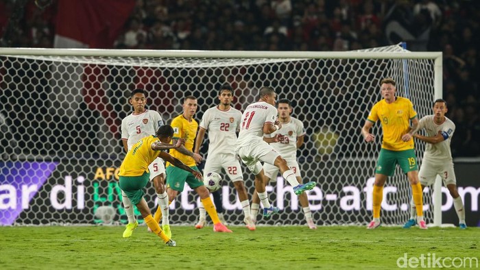 Timnas Indonesia menahan imbang Australia di Stadion Utama Gelora Bung Karno (SUGBK), Jakarta, Selasa (10/9/2024).