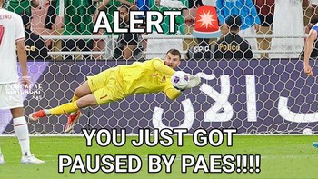 Semua serangan akan dihentikan oleh Paes. Foto: (Twitter)