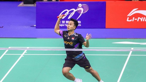 Tunggal putra Indonesia Anthony Sinisuka Ginting