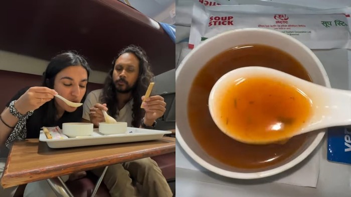 Cicip Makanan First Class di Kereta India, Influencer Ini Puas!