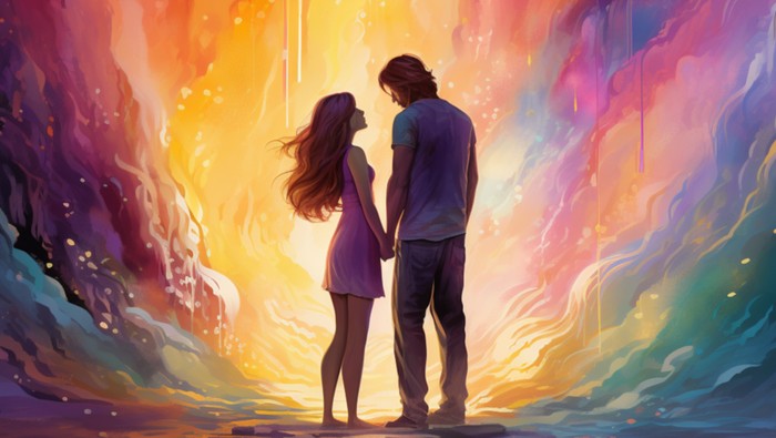 Ilustrasi orang berpasangan atau jodoh