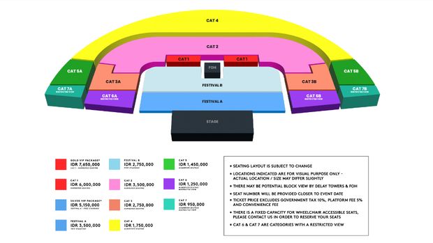 Layout Venue Konser Bruno Mars