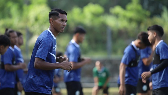 Latihan PSS Sleman di Lapangan Pakembinangun, Sleman, Rabu (11/9/2024).