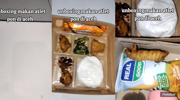 Miris! Nasi Kotak Atlet PON Aceh-Sumut Terlalu Sederhana