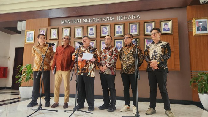 Panitia Seleksi (Pansel) Calon Pimpinan (Capim) dan Calon Anggota Dewas (Cadewas) KPK di gedung Setneg, Jakarta Pusat, Rabu (9/9/2024).