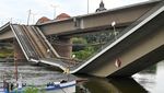 Penampakan Jembatan di Dresden Jerman Ambruk