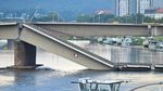 Penampakan Jembatan di Dresden Jerman Ambruk