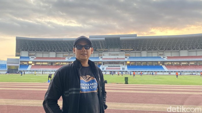 Sekjen Brajamusti, Niko Angga di Stadion Mandala Krida, Kota Jogja, Rabu (11/9/2024).
