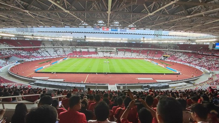 Tribune GBK di laga Indonesia vs Australia