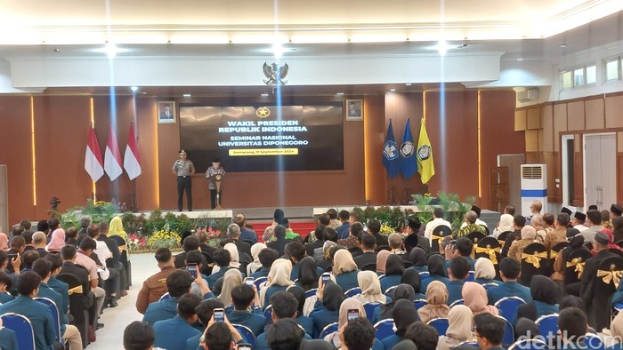 Wapres Maruf Amin di Undip, Semarang, 11 September 2024. (Rumondang Naibaho/detikcom)