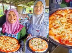 Menarik Perhatian! Kedua Istri dari Pria Ini Akur Jualan Pizza Bersama