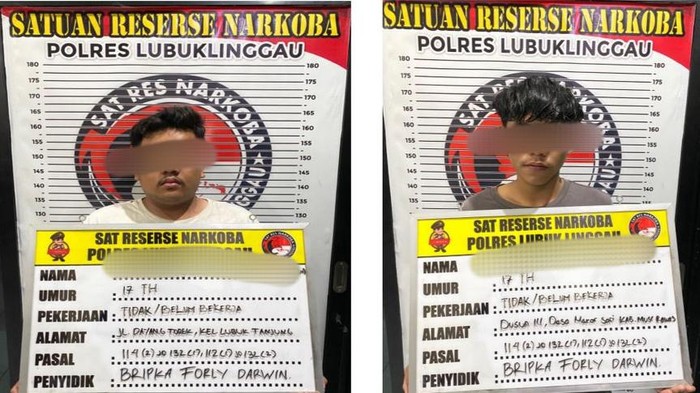 NA dan MR, tersangka pengedar narkoba di Lubuklinggau