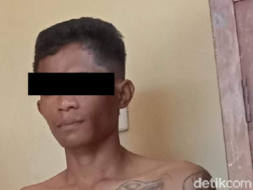 AS alias Aco (27), terduga pembacokan terhadap istri dan mertuanya di Desa Kananta, Kecamatan Soromandi, Kabupaten Bima, NTB, Jumat (13/9/2024). (Istimewa)