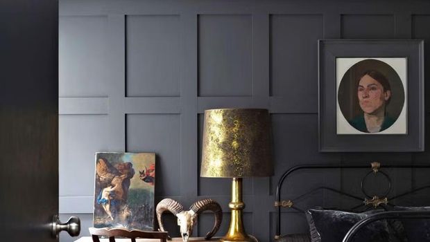Ide warna kamar tidur hitam lembut.