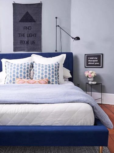Ide warna kamar tidur lavender.