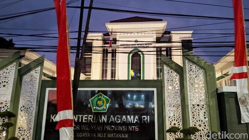 Kantor Kemenag NTB di Jalan Udayana Nomor 6, Kelurahan Monjok Barat, Kecamatan Selaparang, Mataram. (Ahmad Viqi/detikBali)