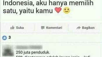 Maaf-maaf, kamu cuma bisa memilih satu di antara 25 orang. Itu pun kalau orangnya juga mau sama kamu. Foto: X/mapuluh_